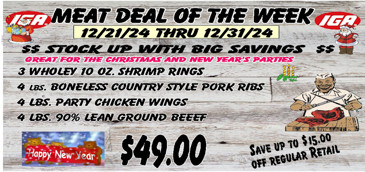 Meat Deal 12/21 to 12/31/24