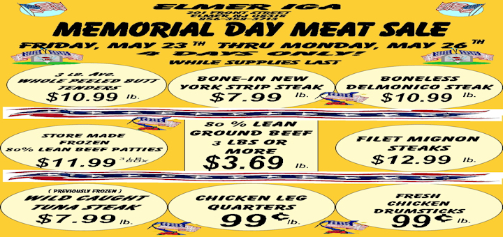 Memorial 4 day sale