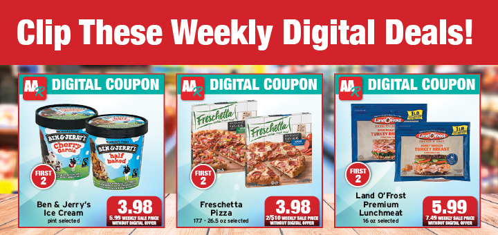 digital coupons- Ben&Jerrys, Freschetta, Land O Frost lunchmeat