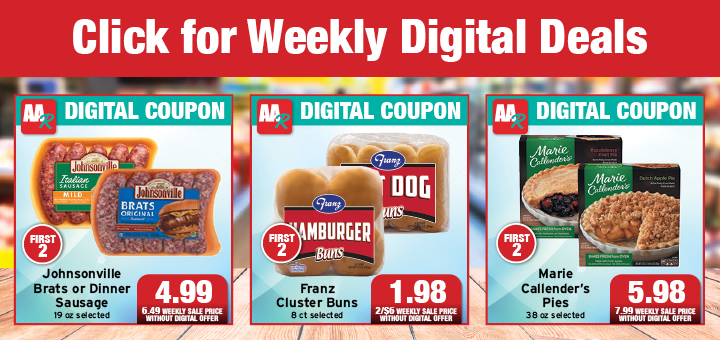 Offering more coupons than ever! Click for this week's extra savings and bonus points!
