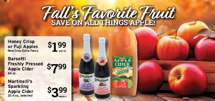 Fall's favorite fruit, save on all things apple!