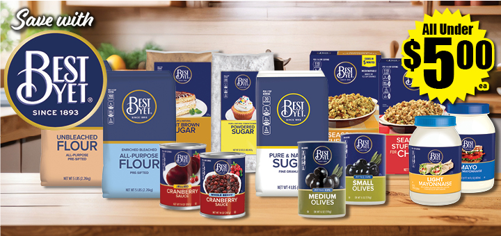 All Under $5ea! Save with Best Yet Brand!