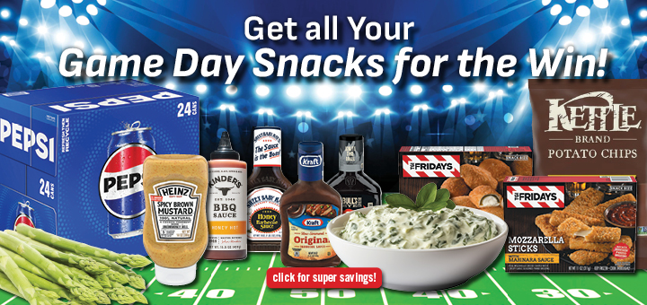 get all your game day snacks for the win!