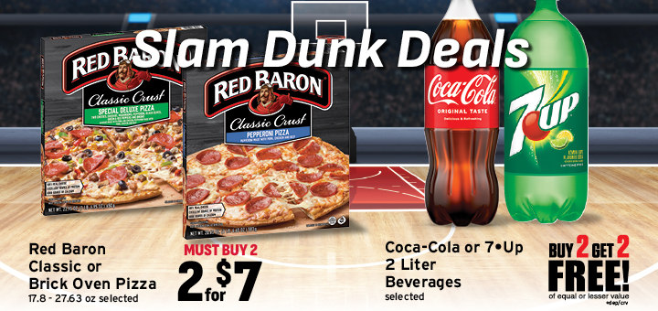 RED BARON PIZZA - COKE OR 7 UP 2 LITERS