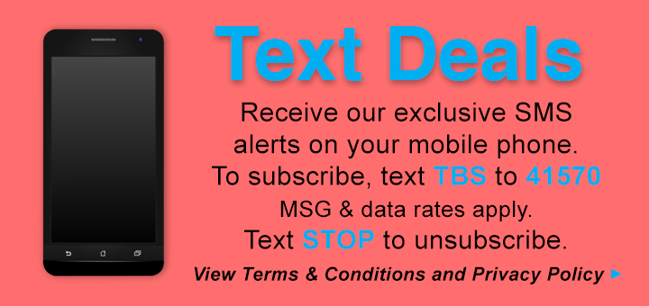 Text TBS to 41570 to sign up for texts