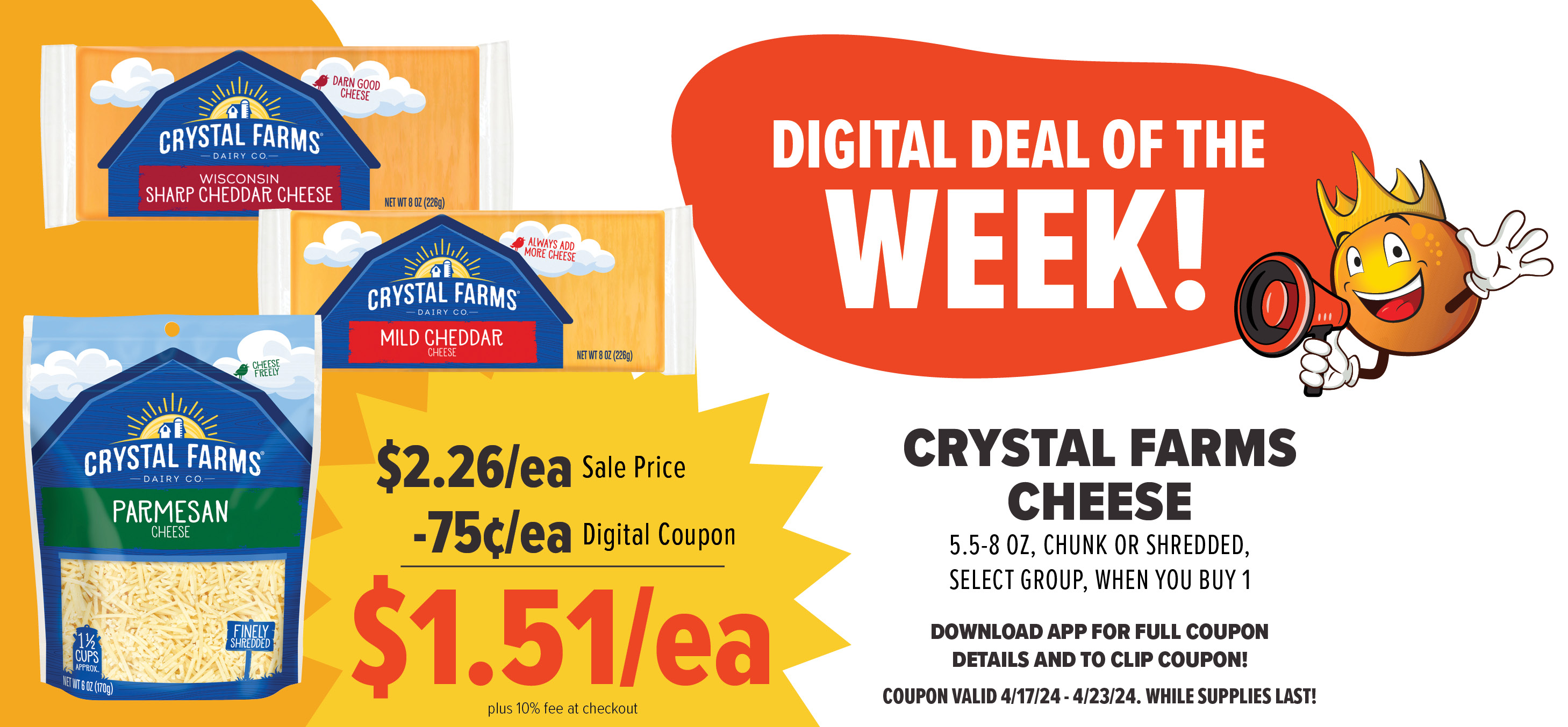 Digital Deal of the Week, Crystal Farms Cheese