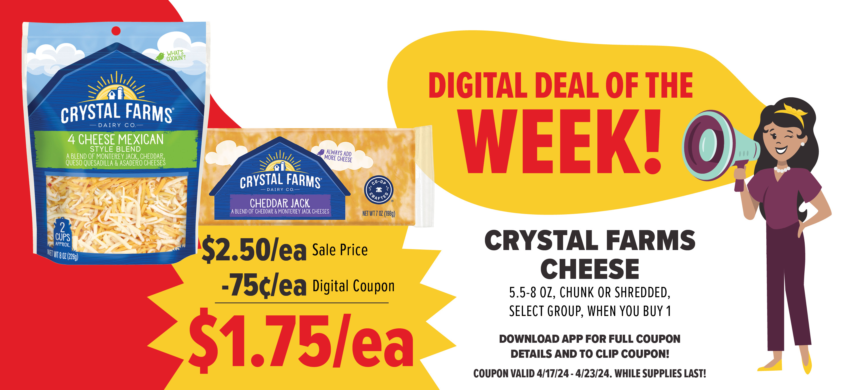 Digital Deal of the Week, Crystal Farms Cheese