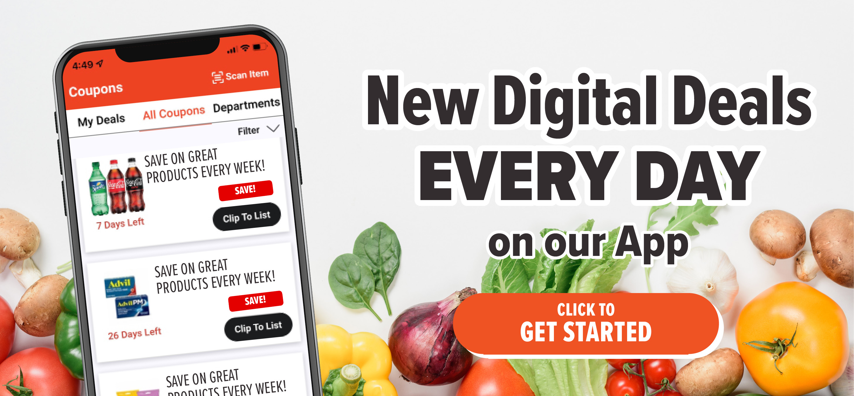 View Digital Coupons in our App