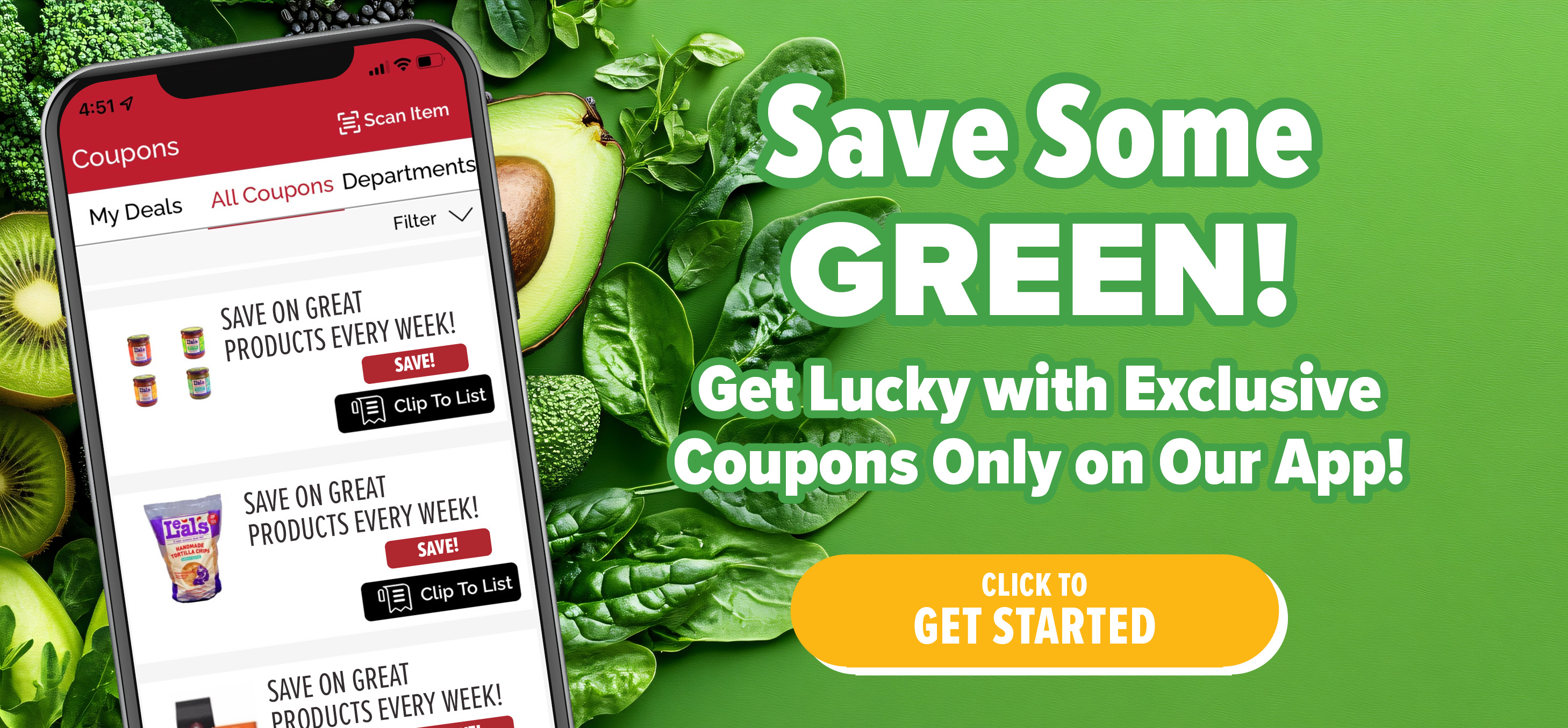 view digital coupons in our app