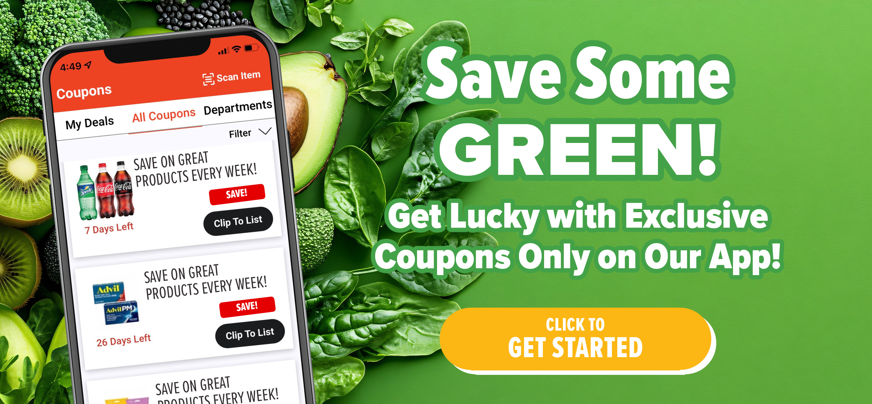 view digital coupons in our app