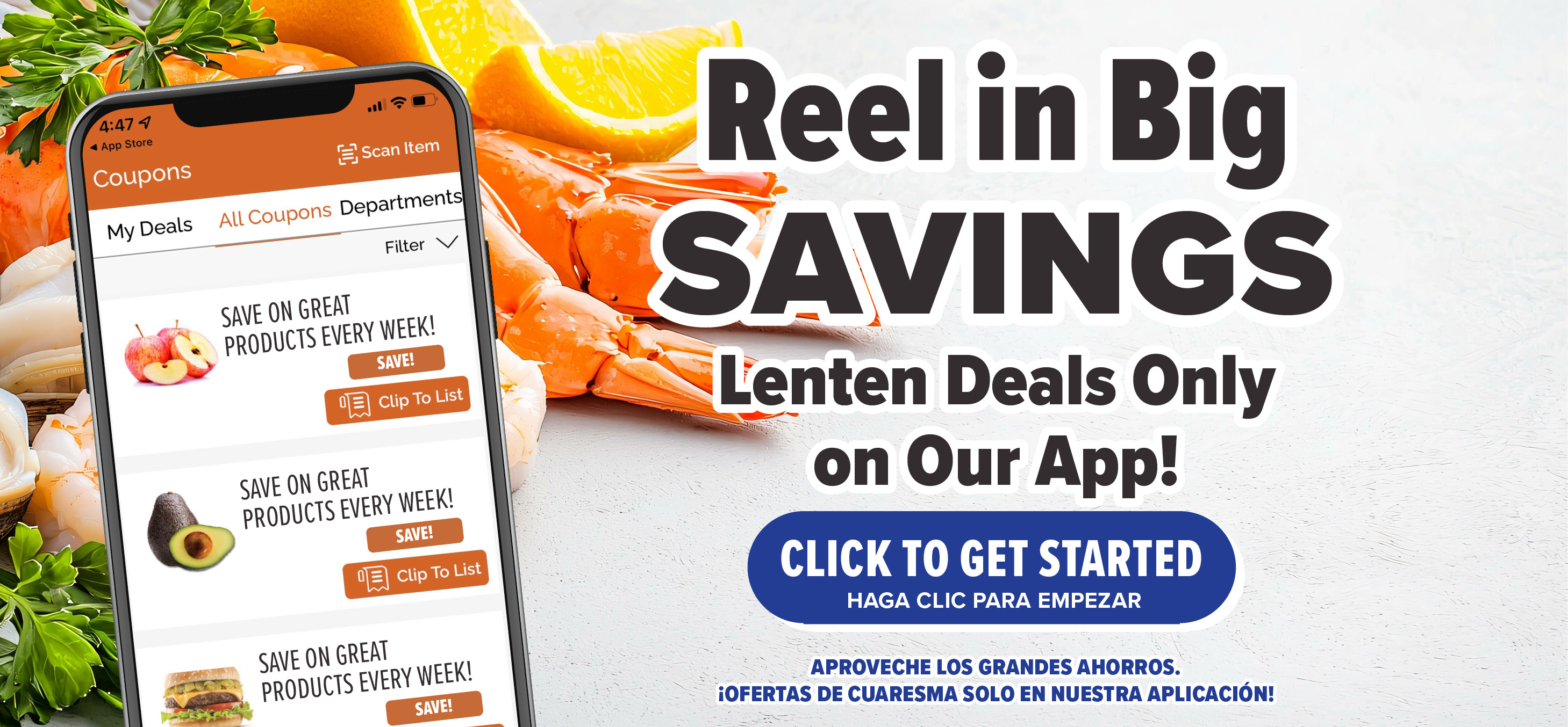 view digital coupons in our app
