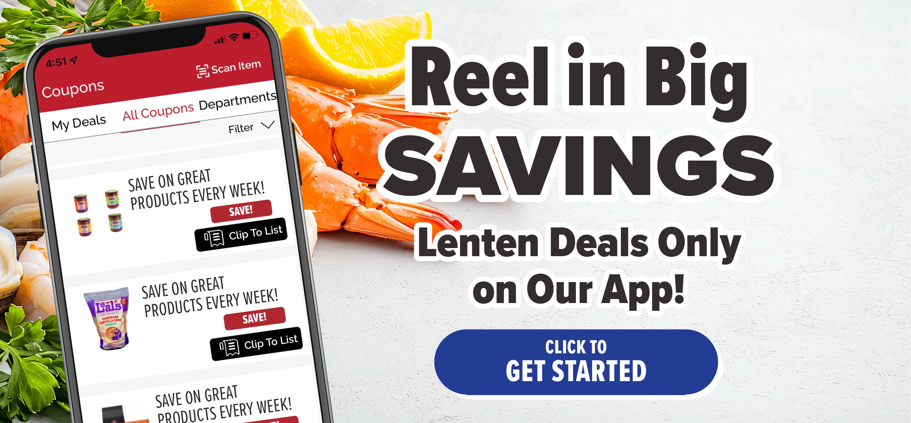 view digital coupons in our app