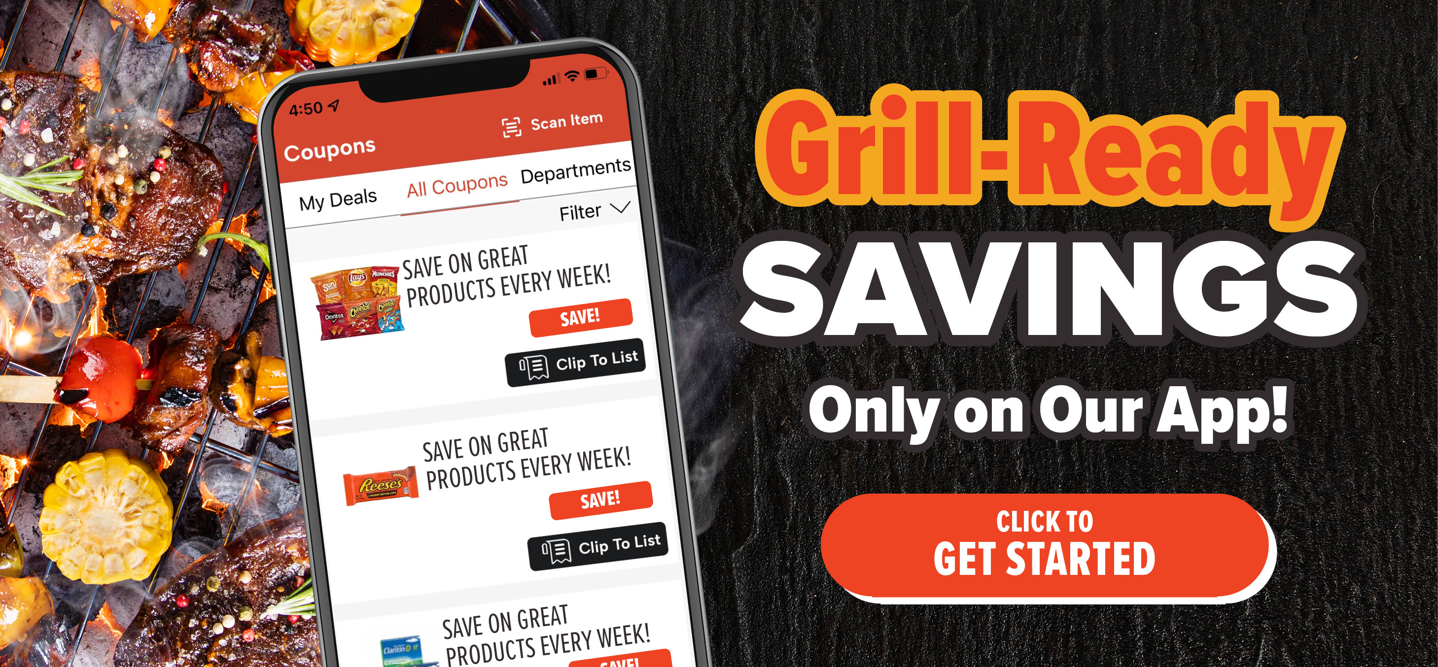 view digital coupons in our app