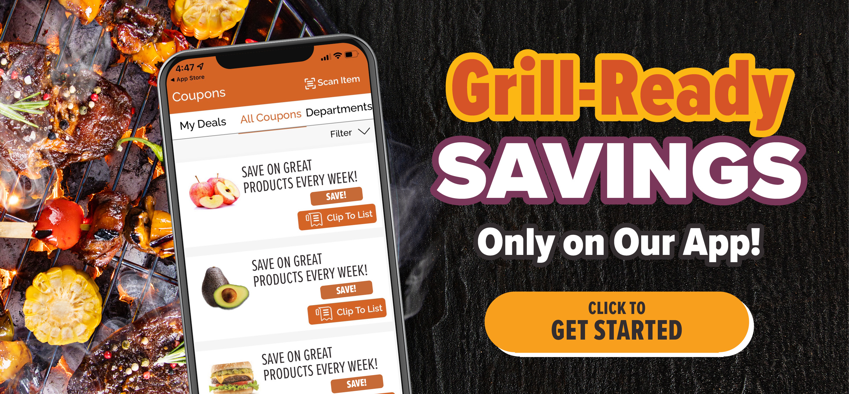 view digital coupons in our app
