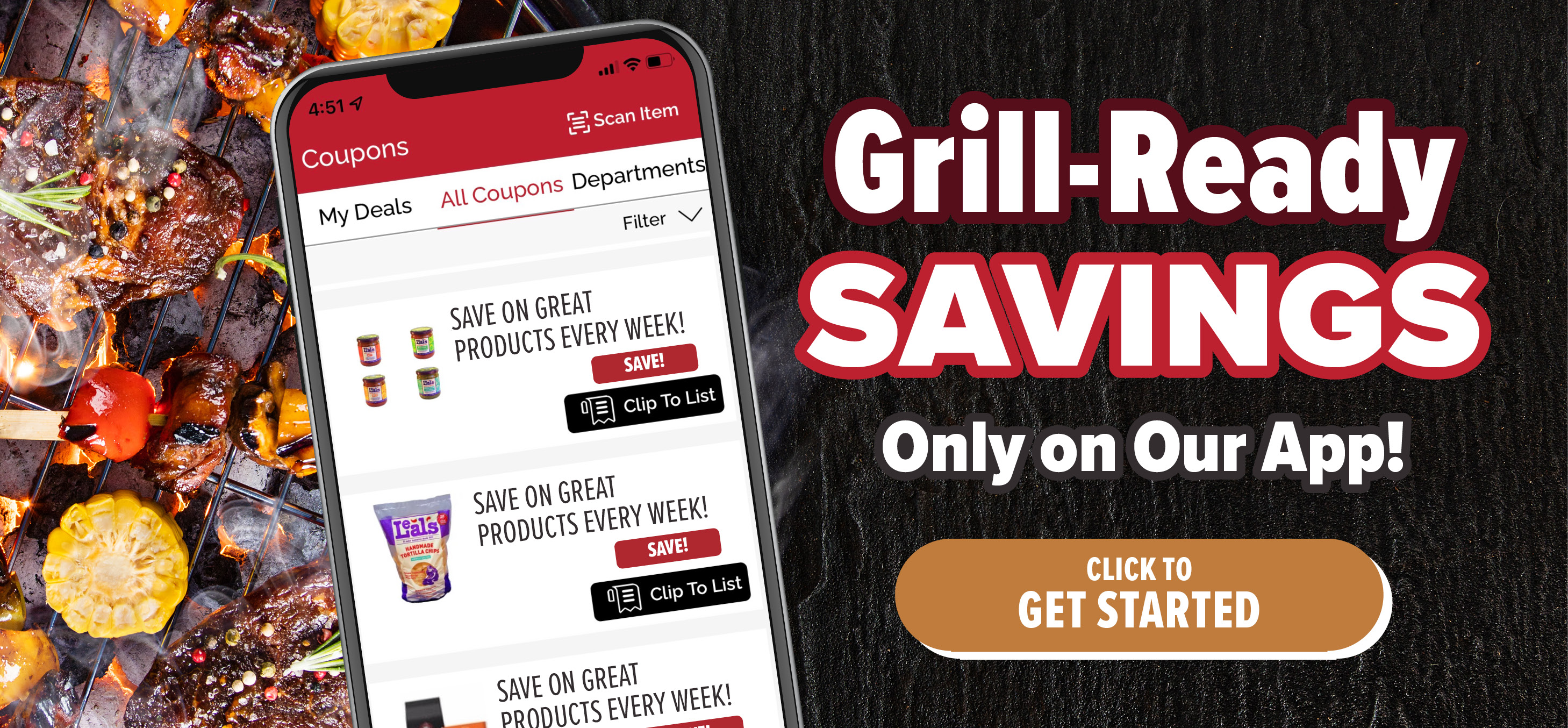 view digital coupons in our app