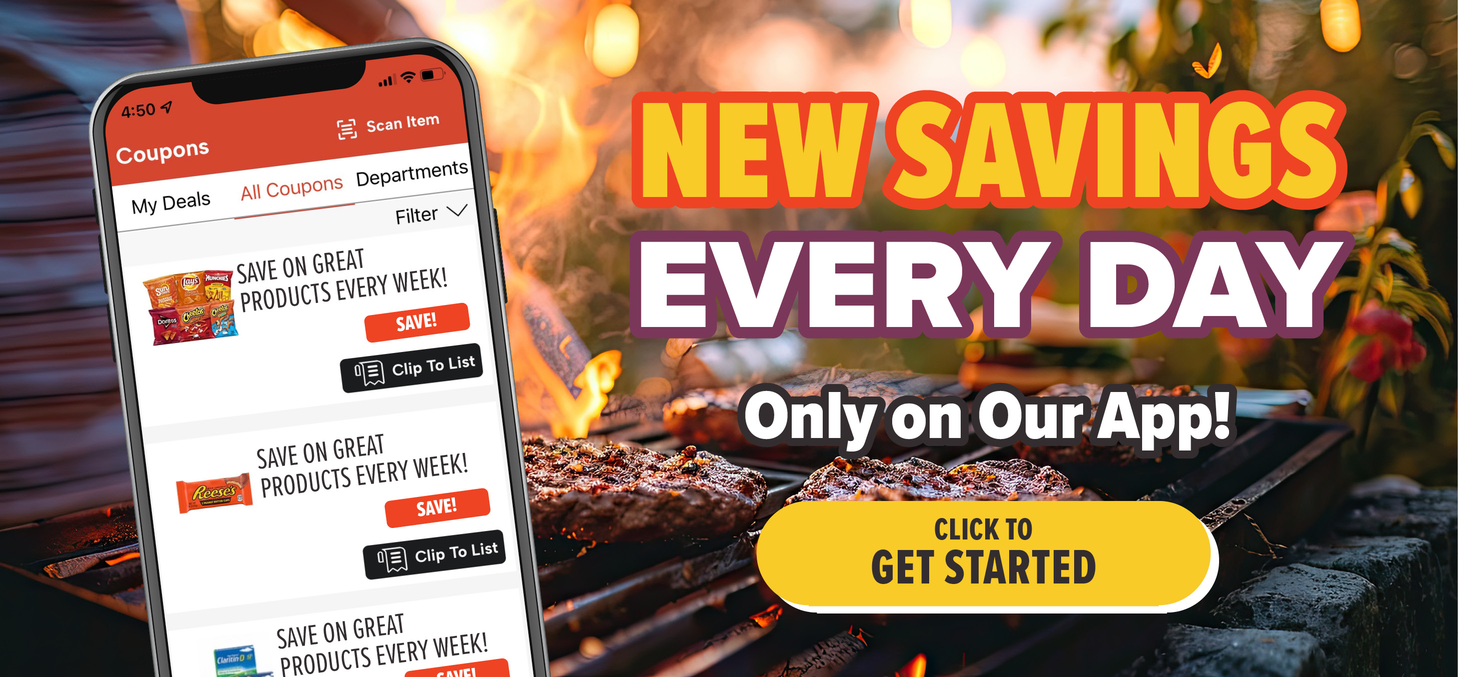 view digital coupons in our app