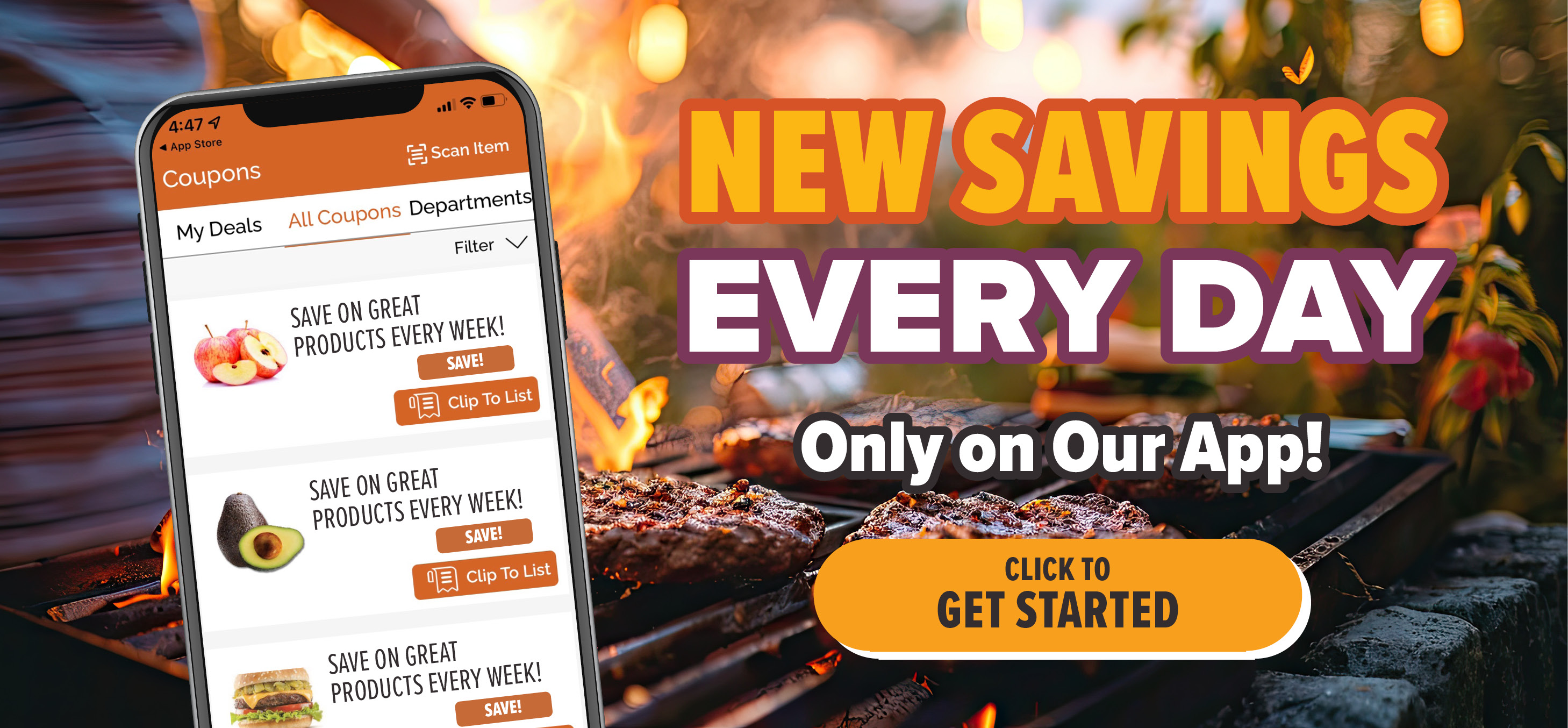 view digital coupons in our app