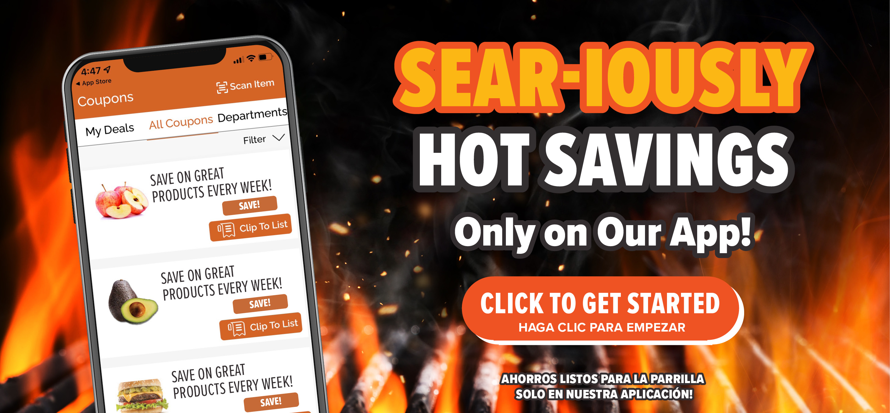 view digital coupons in our app