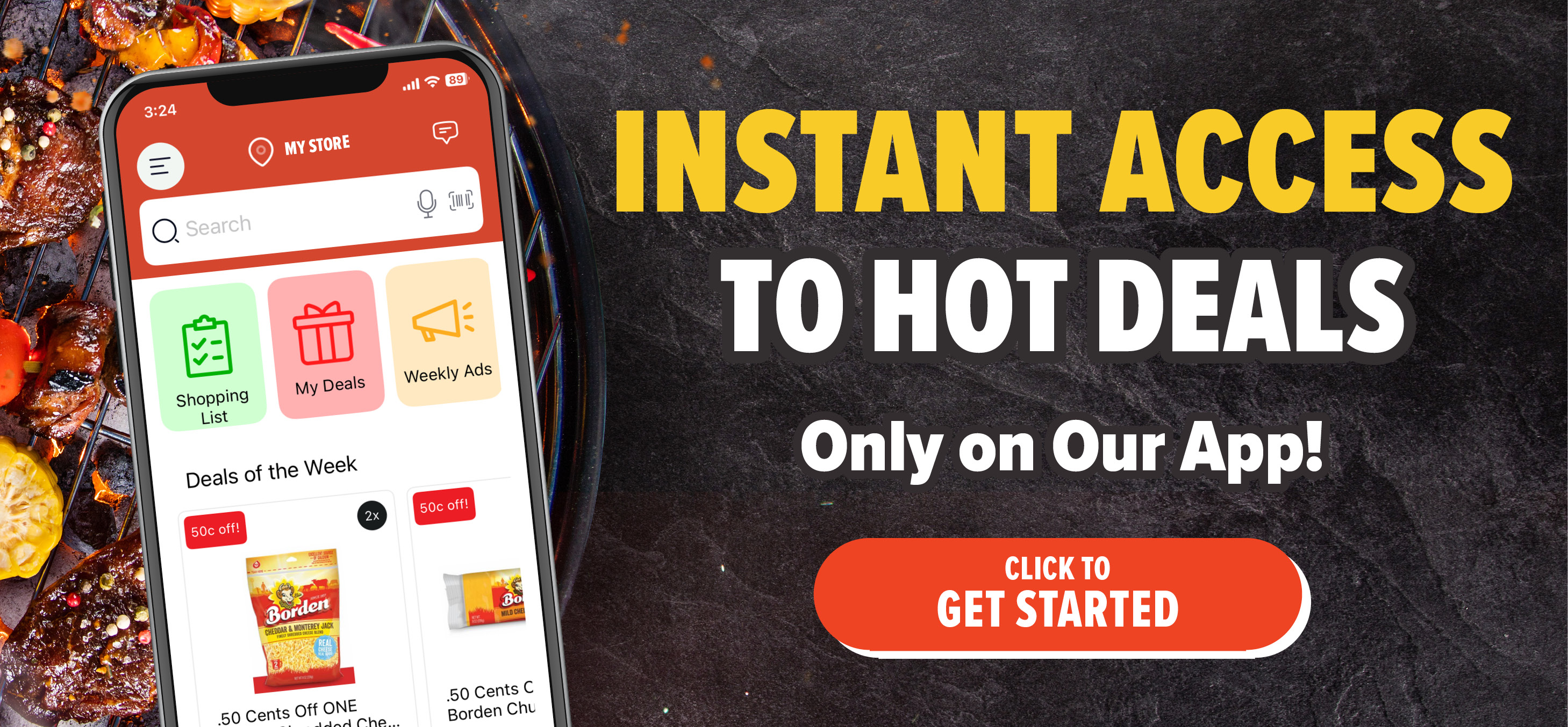 View digital coupons in our app