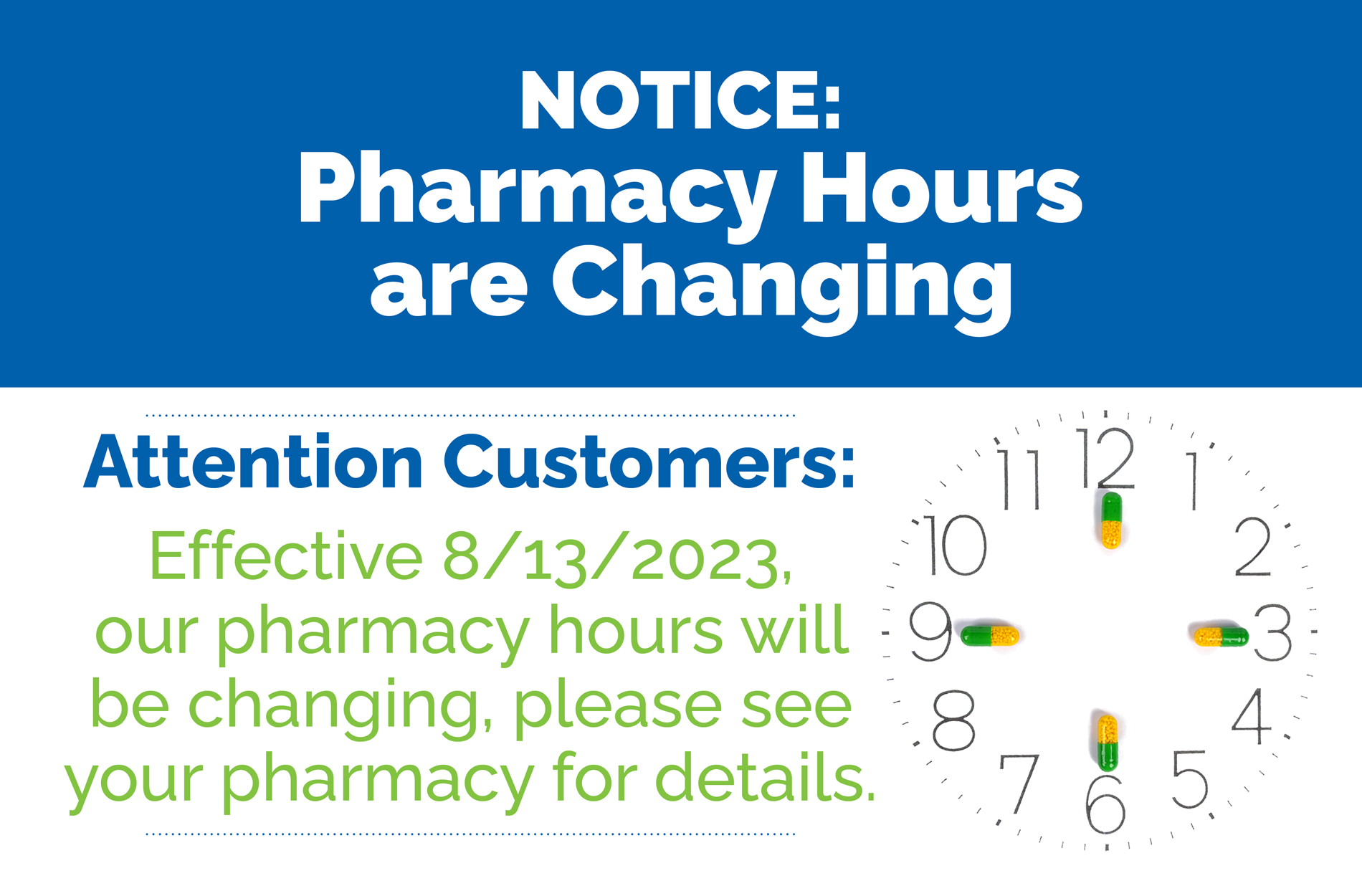 New Pharmacy Hours
