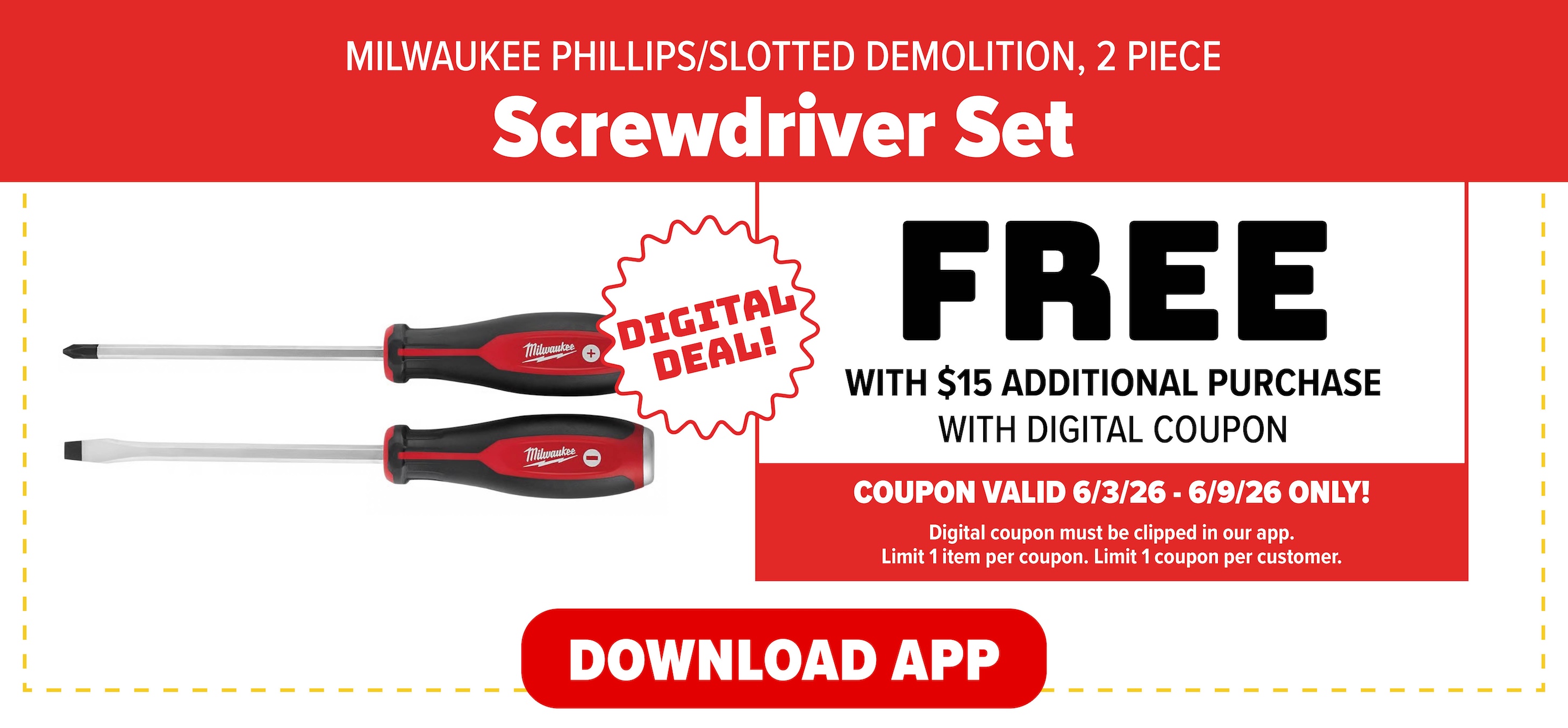 view digital coupons in our app