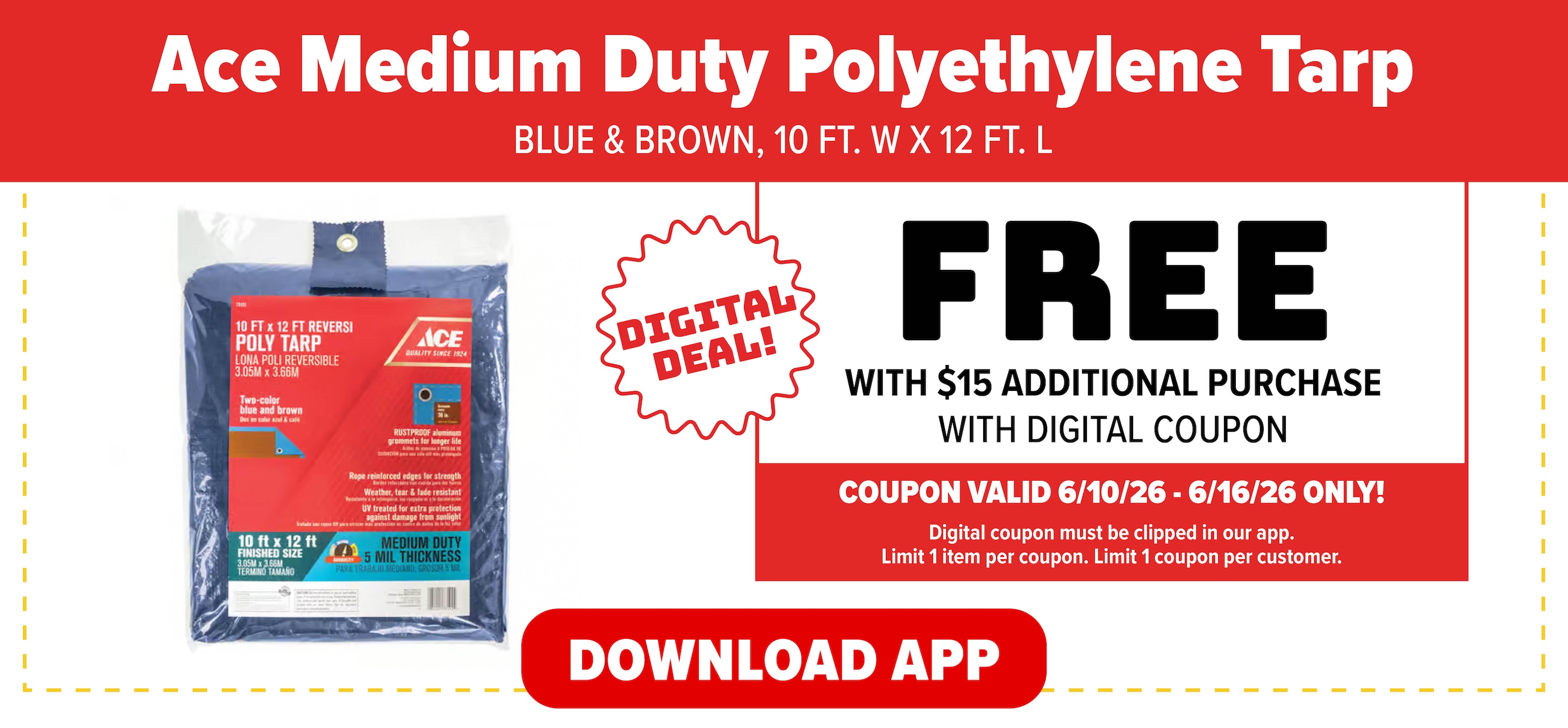 view digital coupons in our app