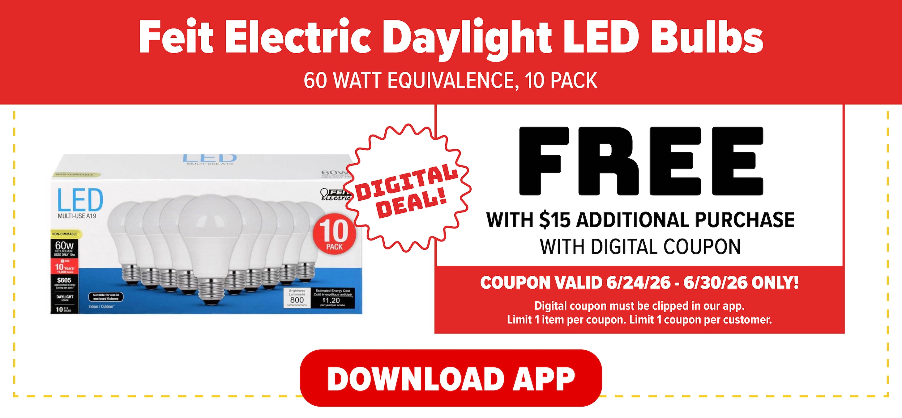 view digital coupons in our app