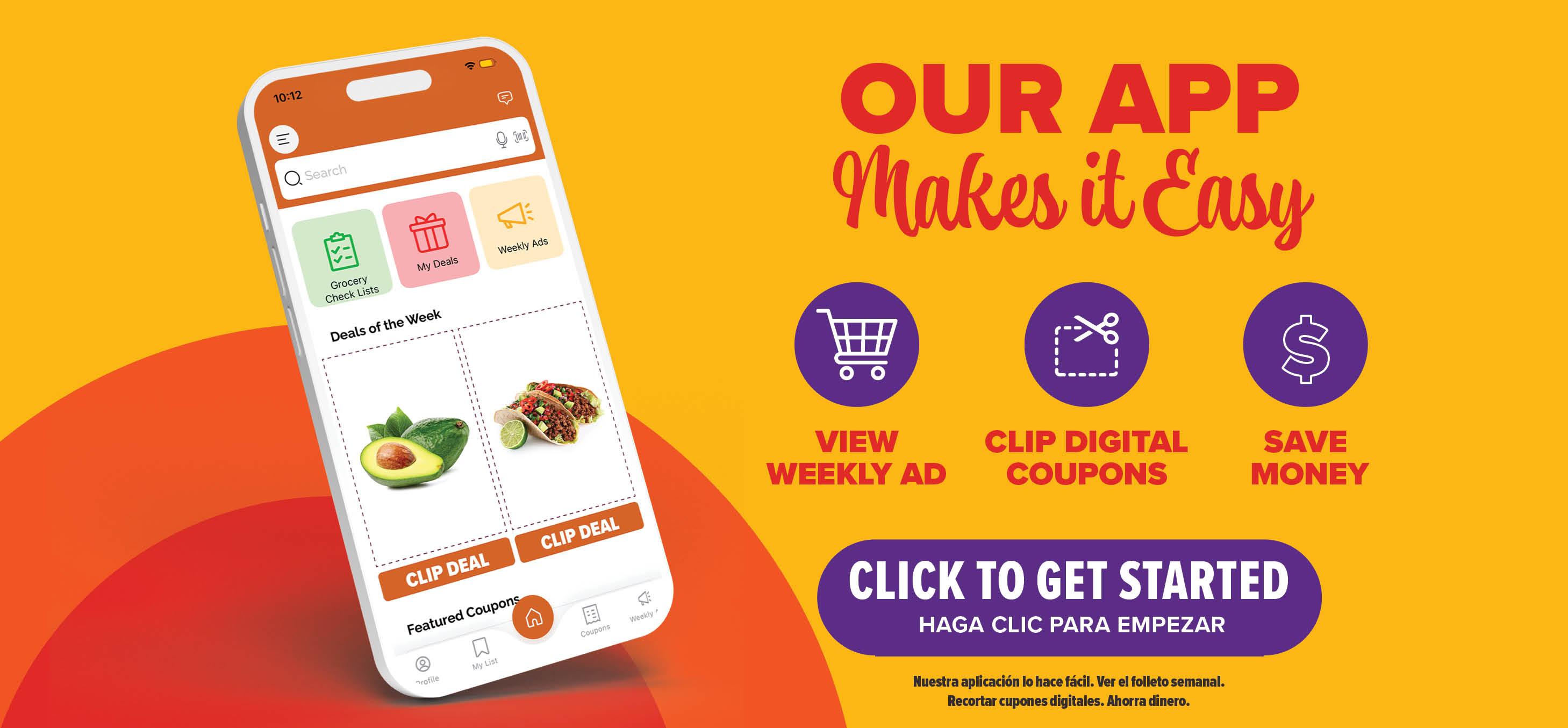 view digital coupons in our app