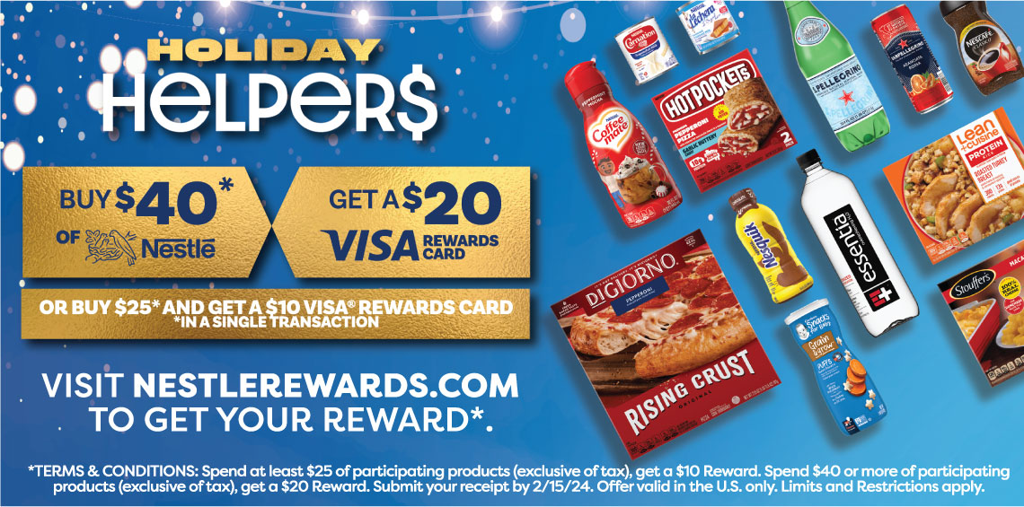 Buy $40 in Nestle, get a $20 VISA rewards card