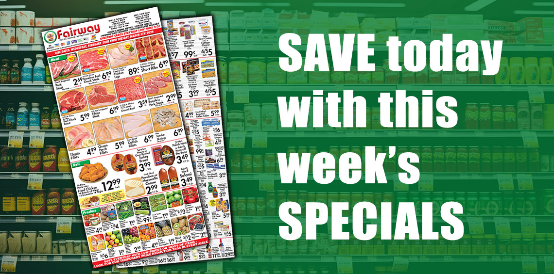 Save today with our weekly specials
