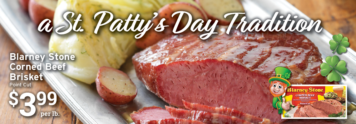 point cut corned beef -st Pattys tradition