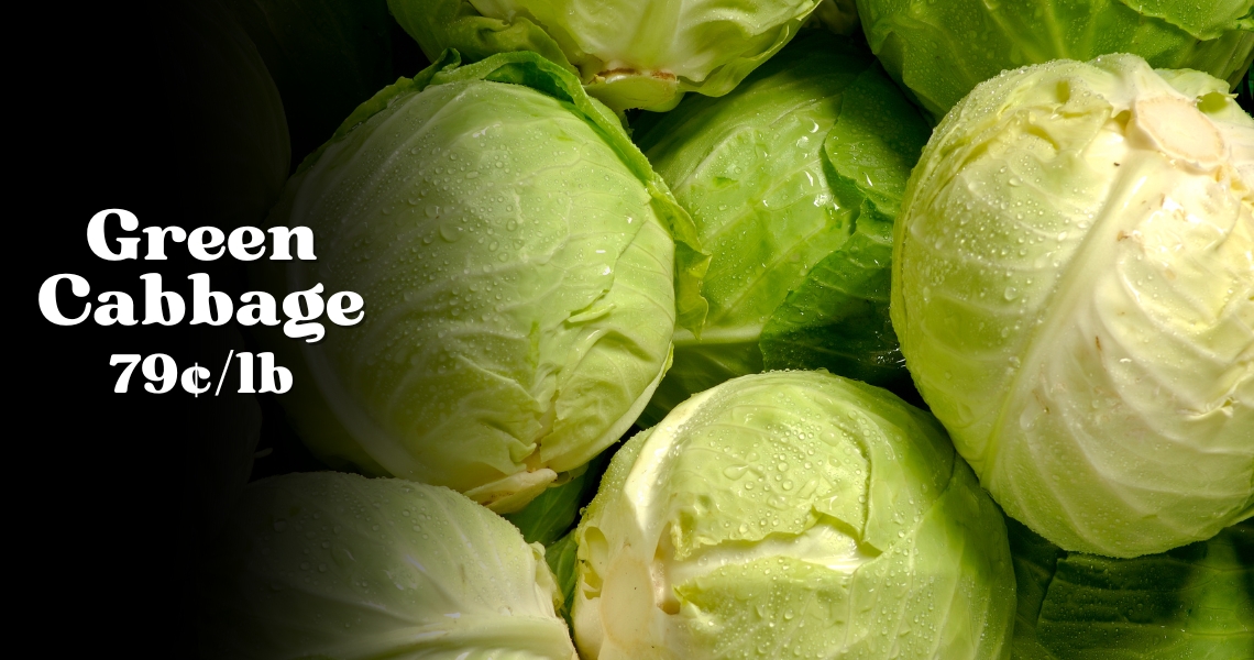 Green Cabbage 79¢/lb