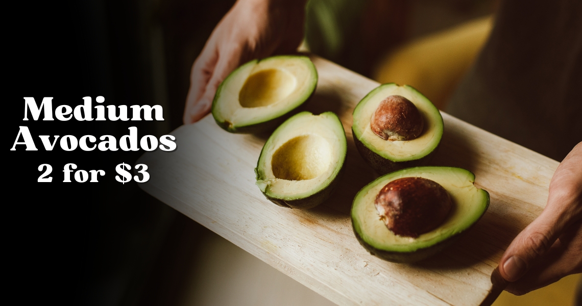 Medium Avocados 2 for $3