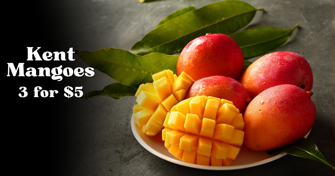Kent Mangoes 3 for $5