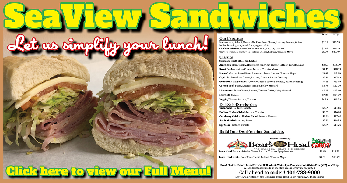 Sandwich Menu