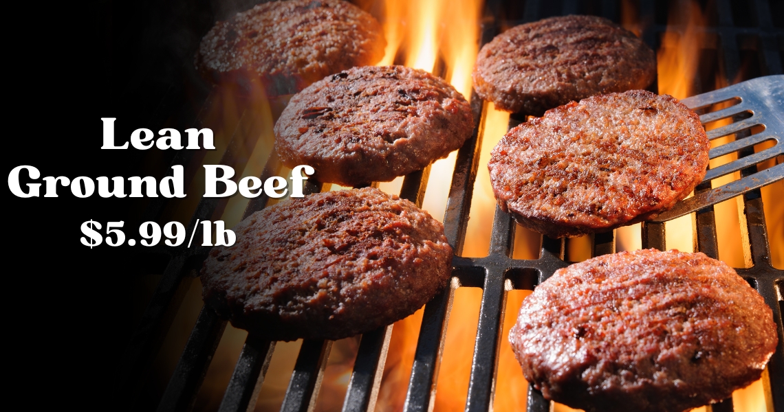 Lean Ground Beef $5.99/lb