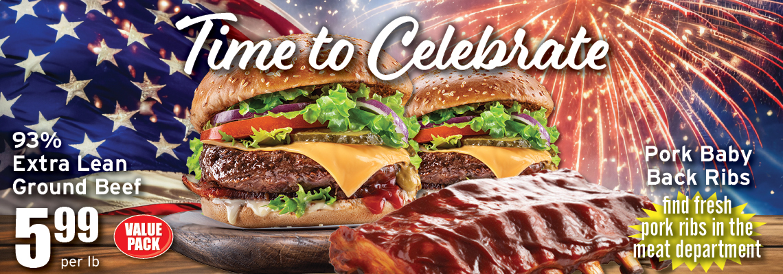 BBQ burgers and baby backribs- time to celebrate!