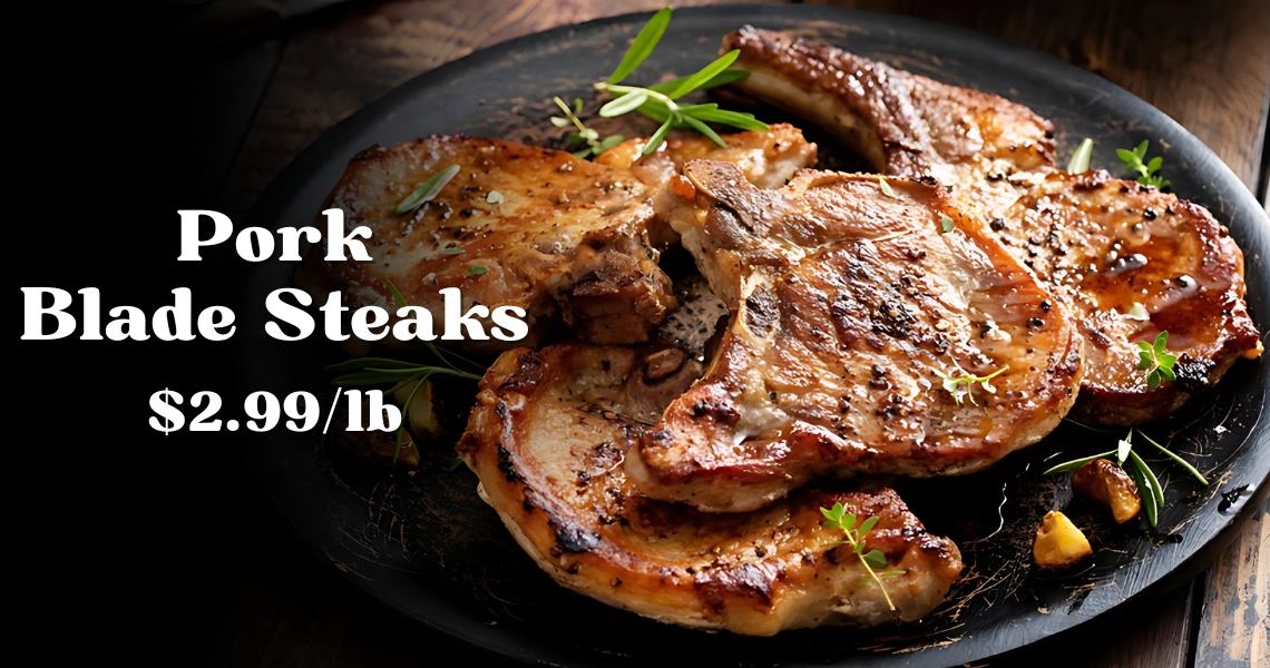 Pork Blade Steak $2.99/lb