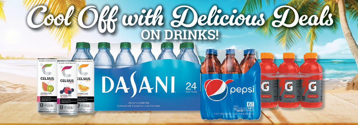 Cool off with delicious deals on drinks!