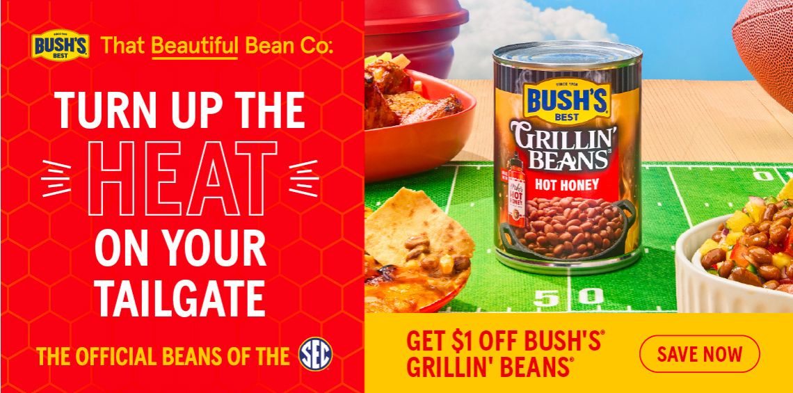 Bring the heat to gameday with Bushs Grillin Beansbold flavor from kickoff to final whistle!