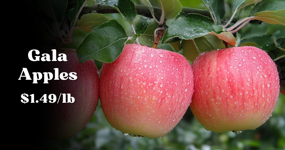 Gala Apples $1.49/lb
