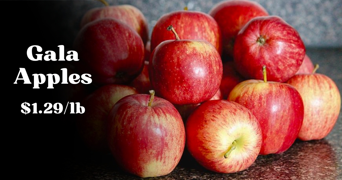 Gala Apples $1.29/lb