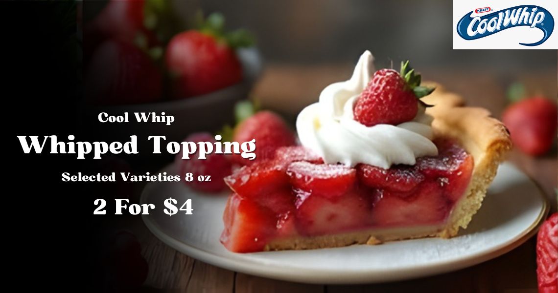 Cool Whip Whipped Topping 2 For $4