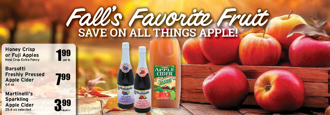 Fall's favorite fruit, save on all things apple!