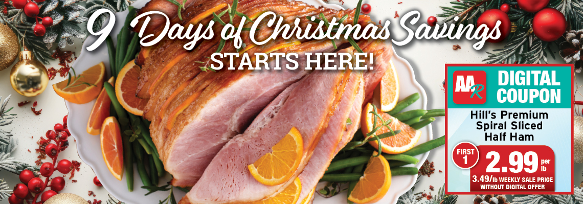 9 days of Christmas savings start here! 