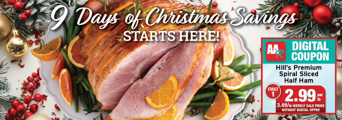 9 days of Christmas savings start here! 