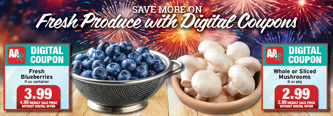 Save more on Fresh Produce with Digital Coupons!
