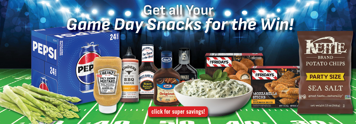 get all your game day snacks for the win!