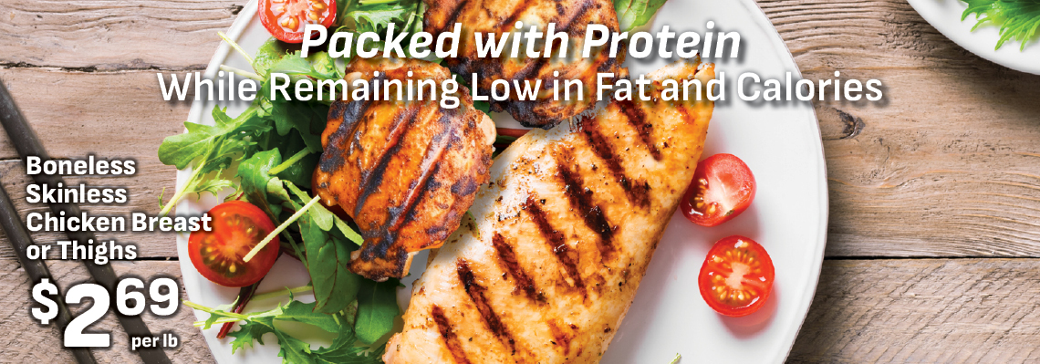 packed with protein while remaining low in fat and calories