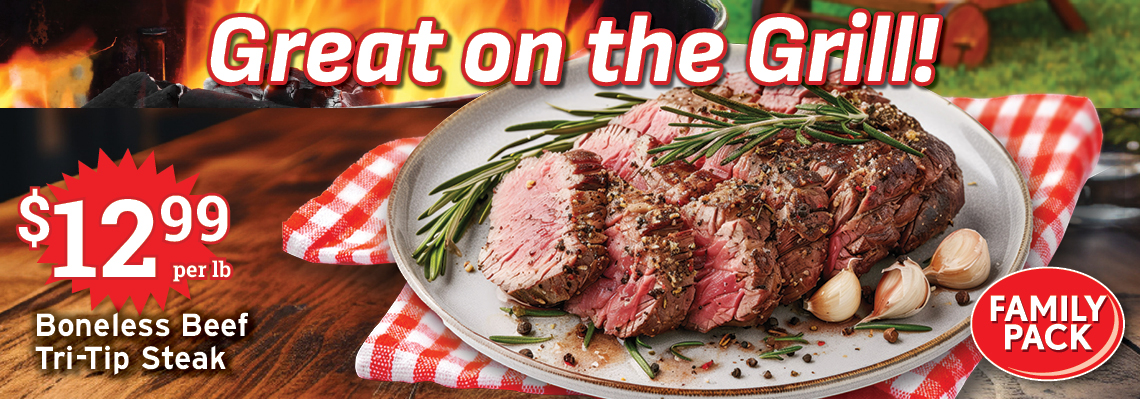 Boneless Beef Tri-Tip Steaks